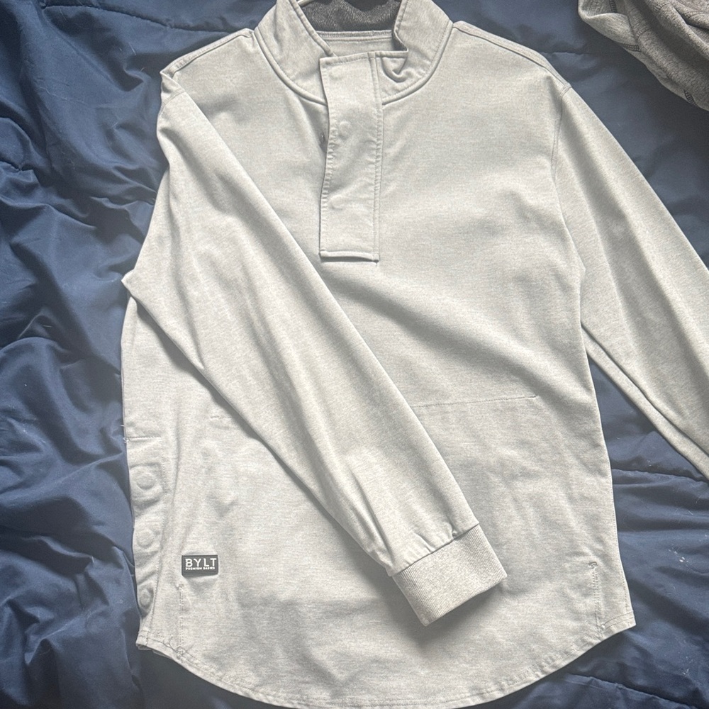 BYLT Basics Light Gray Shirt Jacket